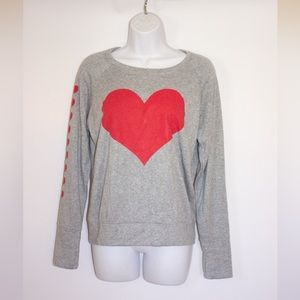 Bird & Vine Heart Sweater| XS | Gray
